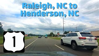 Driving from Raleigh NC to Henderson NC via Route 1 North [upl. by Oznola424]