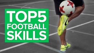 TOP 5 Football Skill Moves Done by Pros [upl. by Huxley]