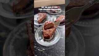 nobake triple chocolate cheesecake shorts [upl. by Hamlet]