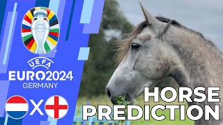 🐴⚽️ Funny Horse Predicts EURO 2024 Semifinal Netherlands vs England [upl. by Nidnarb476]