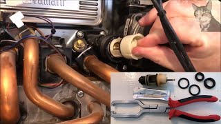 Replace Diverter Valve Cartridge on a Vaillant Ecotec 832 [upl. by Richela]