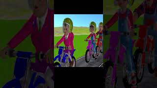 Scary Teacher 3D Nick And Miss T Join Squid Game Challenge Motorbike Flying with Balloon shorts [upl. by Dart]