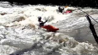 Surfing in Wisconsin  Root River  Whitewater Kayaking [upl. by Aslehc]