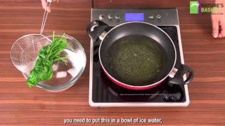 How To Blanch Spinach  The Healthy Way by Natures Basket [upl. by Sualkcin817]