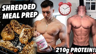 MEAL PREP TO GET SHREDDED IN 15 MINUTES 4 Meals  2400 calories [upl. by Ilocin]