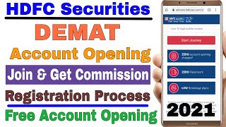 how to open hdfc demat account online  HDFC Securities account opening process amp Commission  2021 [upl. by Ellinnet1]