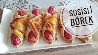 Sosisli Milföy Börek Tarifi  Kundak Börek  l Yemek Tarifleri [upl. by Shannan]