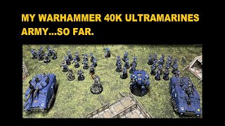 My Warhammer 40000 Ultramarines Army amp Game Table Setup [upl. by Selwin]