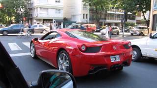 Ferrari 458 Italia en Buenos Aires Argentina el audio satura [upl. by Nelloc]