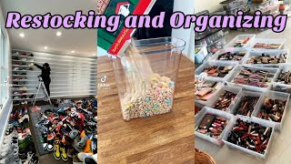 aesthetic bathroom organization pt 01🛀  cleaning refilling and restocking  tiktok compilation✨ [upl. by Alrep]