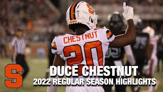 Darian Duce Chestnut 2022 Regular Season Highlights  Syracuse DB [upl. by Mary]