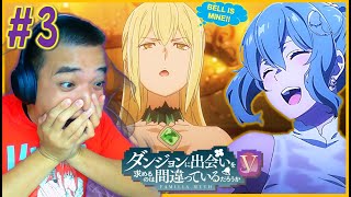 THE MOST CHAOTIC DATE YET😂  DanMachi Season 5 Episode 3 REACTION ダンまちⅤ 豊穣の女神篇 3話の反応 [upl. by Tizes]