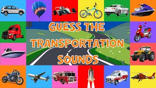 Guess The Transportation Sounds For Kids  4K [upl. by Dilan86]