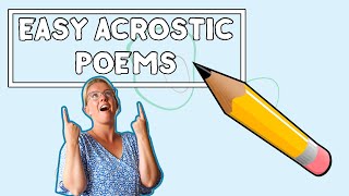 Easy Acrostic Poems For Kids  Learning From Home [upl. by Nilhtac]