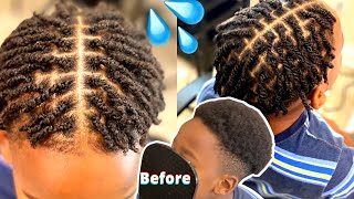 How to TWO strandtwist🧬DOUBLEon SHORT Men hair💦🔥MoistNo Rubber bandJUICY [upl. by Godding]