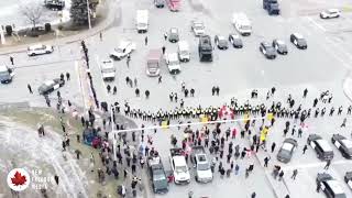 DRONE FOOTAGE  Ambassador Bridge Update Aerial View Blockade ambassadorbridge [upl. by Ayote]