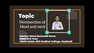 Lecture on Hemisection of Head amp Neck [upl. by Allister]