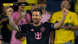 Lionel Messi scores two goals including a RIDICULOUS free kick vs Columbus in the first half [upl. by Salina532]