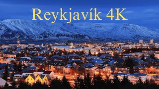 Reykjavik 4K  Night Drive  Iceland Christmas Time [upl. by Annodahs]