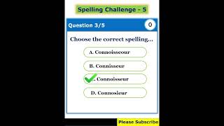 Spelling Challenge 5 [upl. by Atneuqal]