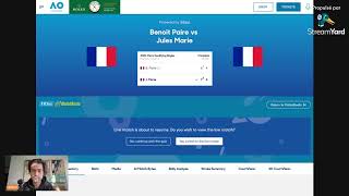 Live 1ᵉʳ Tour Qualifs Open dAustralie 2024  Jules Marie VS Benoit Paire [upl. by Adnowal]