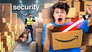 I SURVIVED OVERNIGHT IN AN AMAZON WAREHOUSE [upl. by Aluino]