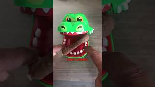 crocodile eating mini salami asmr toys smallyoutuber shortsvideo mukbang satisfying fyp [upl. by Eceinaj659]