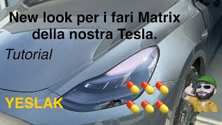 YESLAK Pellicole protettive per i fari anteriori Tesla Model 3YXS Nere o grigio fumotesla [upl. by Aslin117]