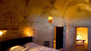 Matera hotel Sextantio Le Grotte della Civita albergo diffuso [upl. by Seidnac]