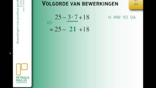 Wiskunde 1  Getallenleer A4 Volgorde van de bewerkingen [upl. by Shaia]