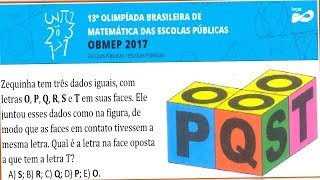 CURSO RACIOCÃNIO LÃ“GICO RESOLUÃ‡ÃƒO PROVA OBMEP 2017 13Âª OLIMPÃADA BRASILEIRA MATEMÃTICA ESCOLAS PÃšBLI [upl. by Siegler]