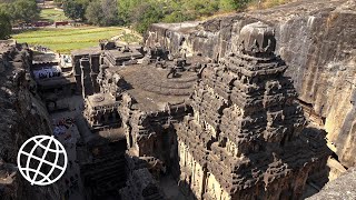 Ellora Caves Maharashtra India Amazing Places 4K [upl. by Anavlis268]