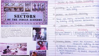 Notes Class 10 Economics Chapter 2  Sectors of the Indian Economynotes in description for 202122 [upl. by Tomkin]