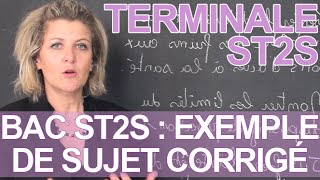 Exemple de sujet corrigé en ST2S au Bac  ST2S  Terminale  Les Bons Profs [upl. by Eilatan]