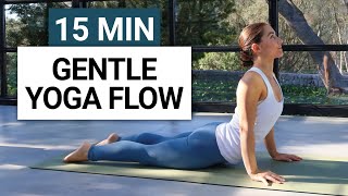 15 Min Gentle Yoga Flow  Full Body Stretch to Relax amp Release Tension [upl. by Aharon]