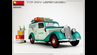 Miniart  Kit Review  Typ 170V Lieferwagen 135 Nr 38040 [upl. by Yelac102]