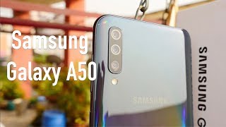 Samsung Galaxy A50 Unboxing amp Overview  Camera Smartphone [upl. by Kellda]