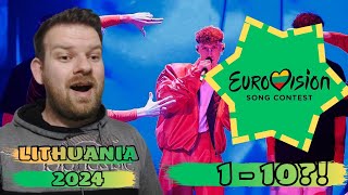 ESC 2024  🇱🇹 LITHUANIA 🇱🇹 REACTION  SILVESTER BELT  LUKTELK [upl. by Ehcadroj]