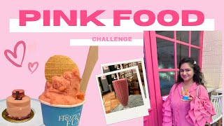 Pink Food Challenge in Khan Market Delhi  Mahima Hasija  barbie barbiechallenge pinkfood [upl. by Holly]