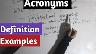 Acronyms  Definition of Acronyms  Use of Acronyms  English grammar [upl. by Lidaa733]