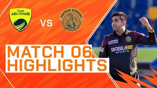 2023 Abu Dhabi T10 Match 6 Highlights Team Abu Dhabi vs Northern Warriors  Season 7 [upl. by Ibrab]