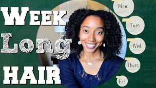 ONE WEEK LONG PROTECTIVE HAIRSTYLES  Natural Hair  Twist Out [upl. by Nomzzaj57]