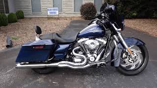 2012 Harley Davidson Street Glide Bassani Road Rage 2Into1 Exhaust [upl. by Annoda]