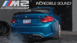 BEST M2 COMP SOUND Full Titanium Exhaust  Freeflow Downpipes [upl. by Nilyad721]