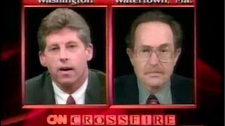 CNNs Crossfire k Furman vs Alan Dershowitz  1997 [upl. by Graf]