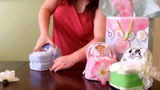 How to make a Diaper Cake Small Bassinet for baby shower [upl. by Aij448]