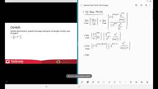 Kalkulus  Barisan dan Deret Tak Hingga Part 26  Konvergen Mutlak dan Konvergen Bersyarat Soal1 [upl. by Yot]