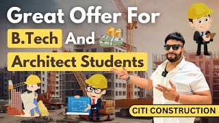 Big OPPORTUNITY for btech and architect students job hiring construction interiordesign home [upl. by Odravde]