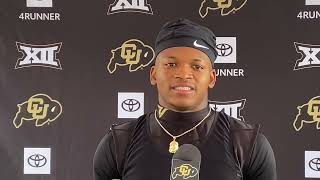 CU Buffs football press conference WR Jimmy Horn Jr aims to keep momentum going [upl. by Alyekahs849]