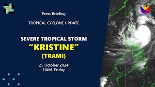 Press Briefing Severe Tropical Storm KristinePH TRAMI at 11AM  October 25 2024  Friday [upl. by Bolanger]